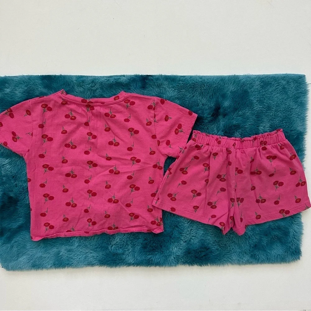Jessica Simpson Pink Cherry Kids Short Set Size 6